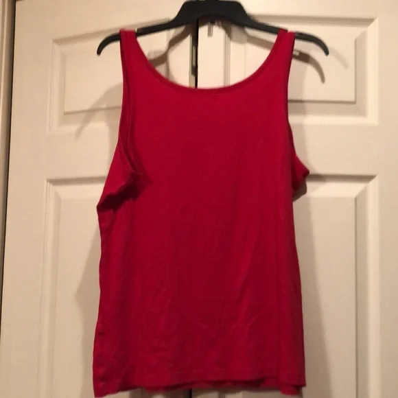 Faded Glory -size 20 -Women Scoop Neck Tank - Red - Picture 3 of 3
